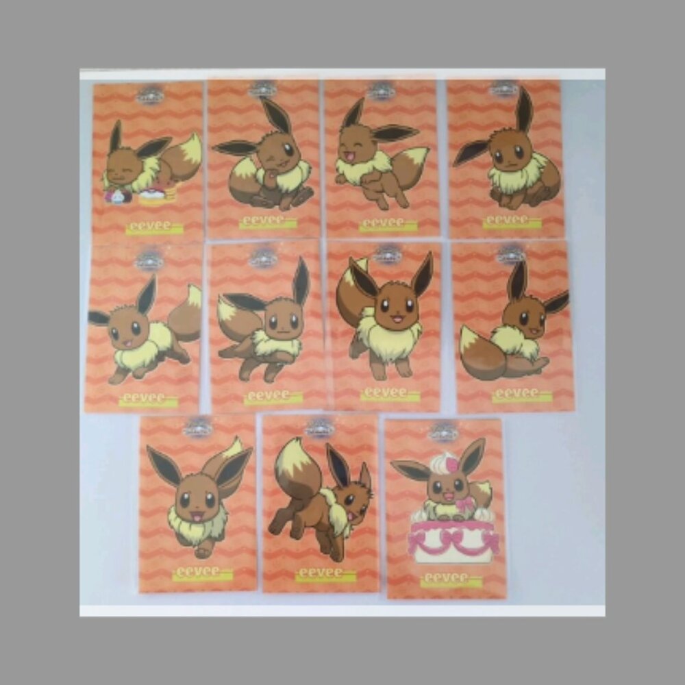 Pokemon Let's Go Eevee Database Peru Eevee Set Eeveelutions Full Set In Motion